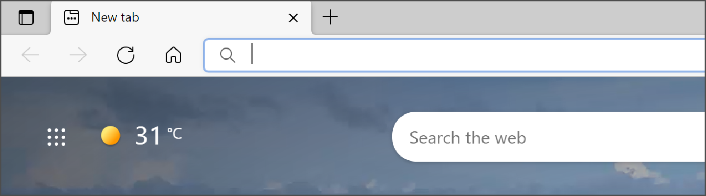 Η γραμμή διεύθυνσης στο Microsoft Edge